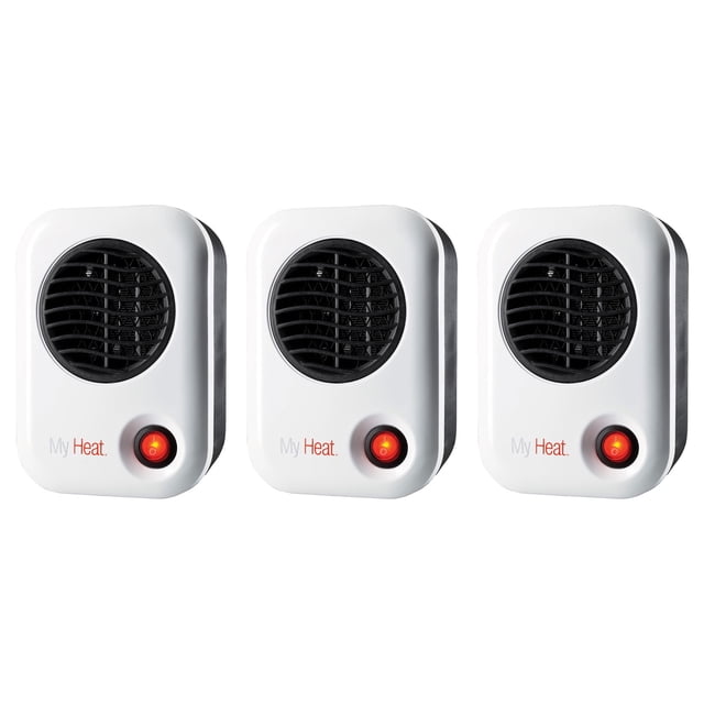 Lasko 101 MyHeat 200W Chauffage d'Appoint Électrique Portatif en Céramique (Lot de 3)