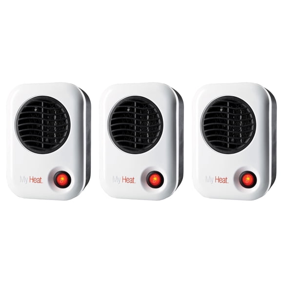 Lasko 101 MyHeat 200W Chauffage d'Appoint Électrique Portatif en Céramique (Lot de 3)