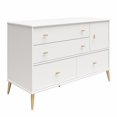 thumbnail image 1 of Valentina Asymmetrical 4 Drawer / 1 Door Convertible Dresser, White, 1 of 9