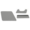 thumbnail image 3 of Luzkey 3 Pieces Bathroom Rug Soft Carpet Absorbent Polyester Machine Washable Floor Mat Anti Slip for Washrooms Bathrooms Spas Decor light gray, 3 of 8