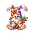 thumbnail image 1 of Acrylic Easter Dwarf Flat Pendant Ornament 8 cm for Holiday Tree Decor, Car Mirror, Backpack, Wall, or Door Hanging, 1 of 5