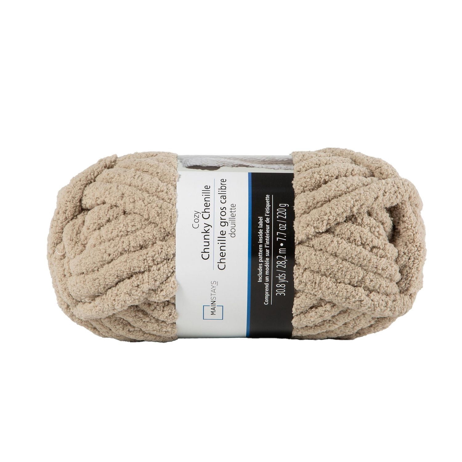 MAINSTAYS Beige Chunky Chenille Yarn