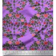 thumbnail image 1 of Soimoi Polyester Crepe Fabric Leaves & Fruits Print Sewing Fabric Yard 42 Inch Wide, 1 of 1