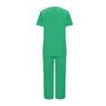 thumbnail image 4 of Soki Scrub Set Women Short Sleeve V-Neck T Shirts Tops Jogger Pants Working Suit, 4 of 6