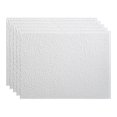 thumbnail image 1 of Fasade Hammered Decorative Vinyl Backsplash Panel 18in x 24in 5 Pack Matte White, 1 of 6
