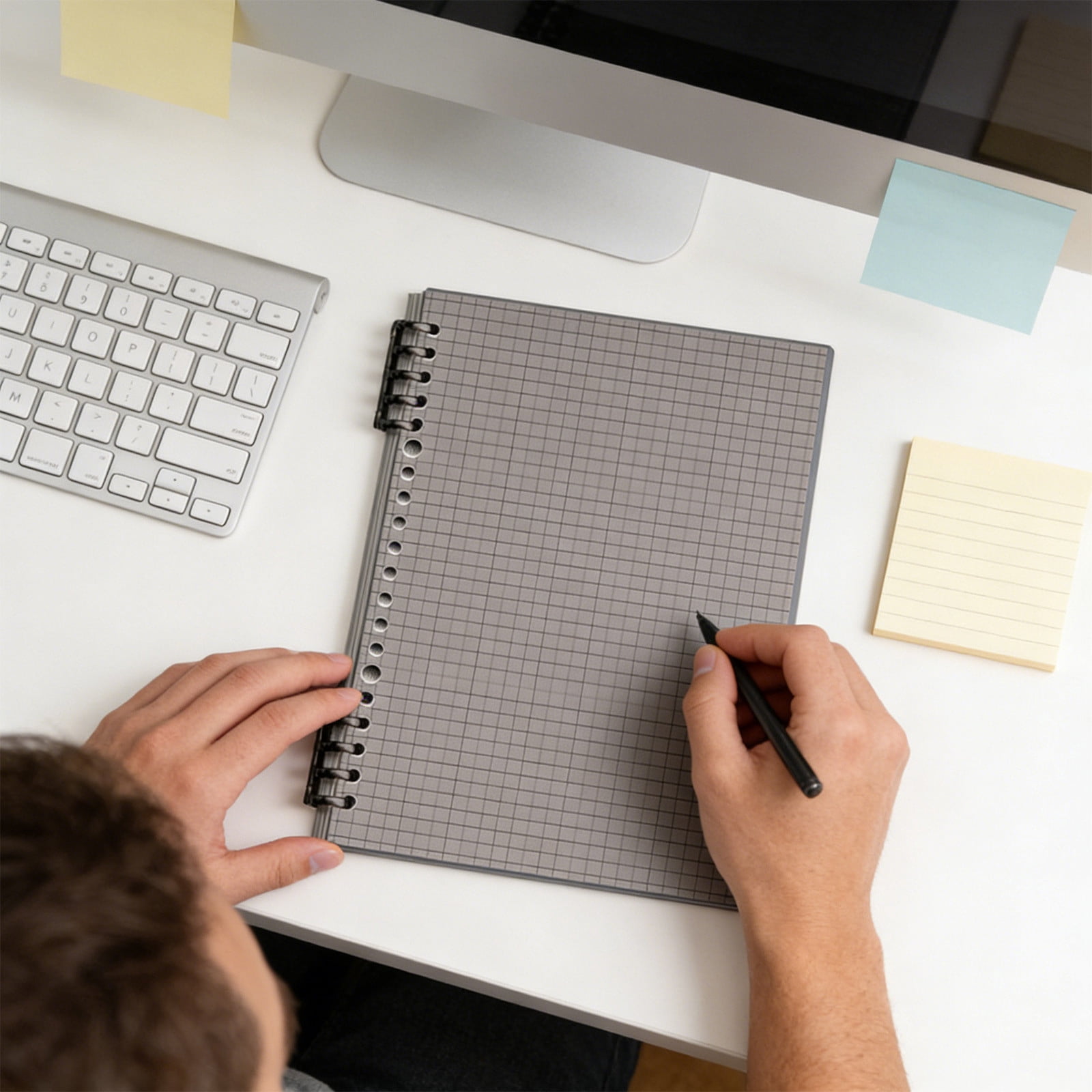 Bindeb Notebook Birdeem Grid Notebook A5, Refillable Ring Binder, Detachable Pages ...