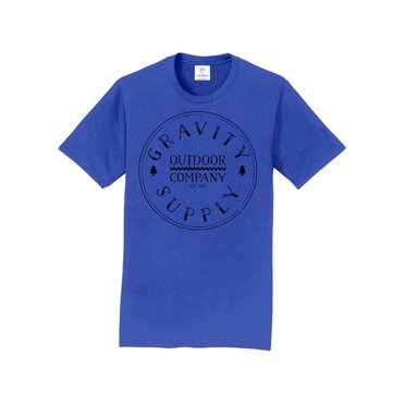 Gravity Supply Outdoor Short-Sleeve T-Shirt - Black Logo - True Royal - 2XL