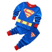 Superhero Pyjamas Kids Boys Sleepwear Nightwear Pajamas Set Outfit Pjs