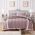 thumbnail image 1 of Stripe Design Down Alternative Comforter Set, 1 of 20