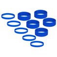 thumbnail image 1 of Unique Bargains Silicone Élastique Sublimation Gobelets Titulaire des Bandes de Bagues, Bleu 10Pcs, 1 of 6