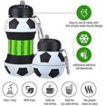 thumbnail image 3 of Toddler Water Bottle Soccer Style,Kids Water Bottle, 580ml Water Bottle, Silicone Foldable Water Jug for School, Hiking Outdoor Indoor Sports, 3 of 5