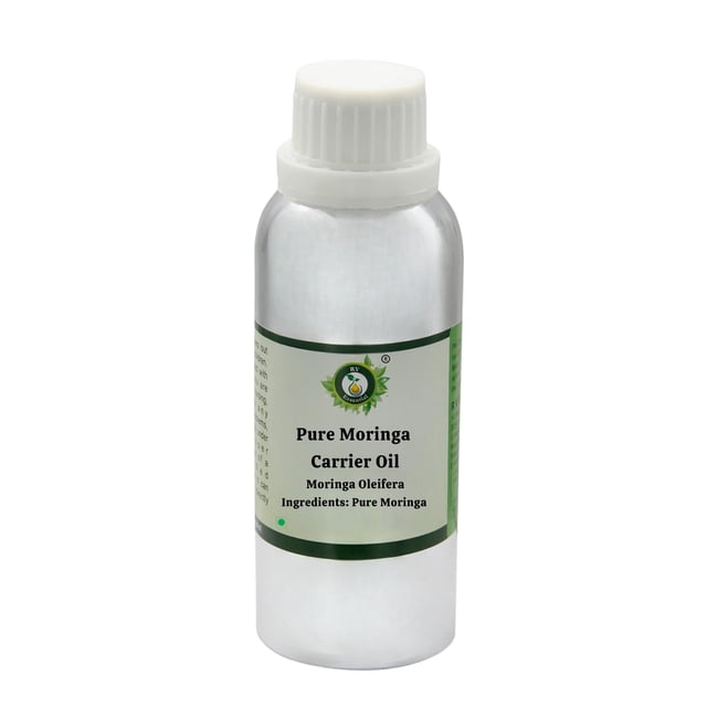R V Essential Huile Porteuse de Moringa Pure 300 ml (10 Oz) - Moringa Oleifera (100 % Pure et Naturelle Pressée à Froid)