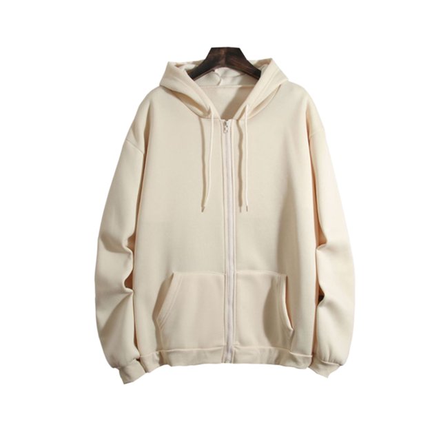 Innerwin Sweat-Shirt à Capuche à Cordon Femmes Automne Manches Longues Ample à Capuche Tops Abricot L