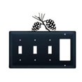 thumbnail image 1 of Village Wrought Iron ESSSG-89 Triple Interrupteur & Simple GFI - Pomme de Pin, 1 of 2