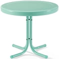 thumbnail image 3 of Pemberly Row Modern Steel Metal Patio End Table in Aqua Gloss, 3 of 9