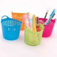 thumbnail image 3 of Panier de Rangement en Plastique Portable pour Papeterie Cosmétique, 3 of 8