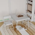 thumbnail image 2 of EDTara Portable 3-Piece Folding Card Table & Chairs Set, PU Soft Cushion Seats, Space-Saving for Dining, Games, or Activities, 2 of 7