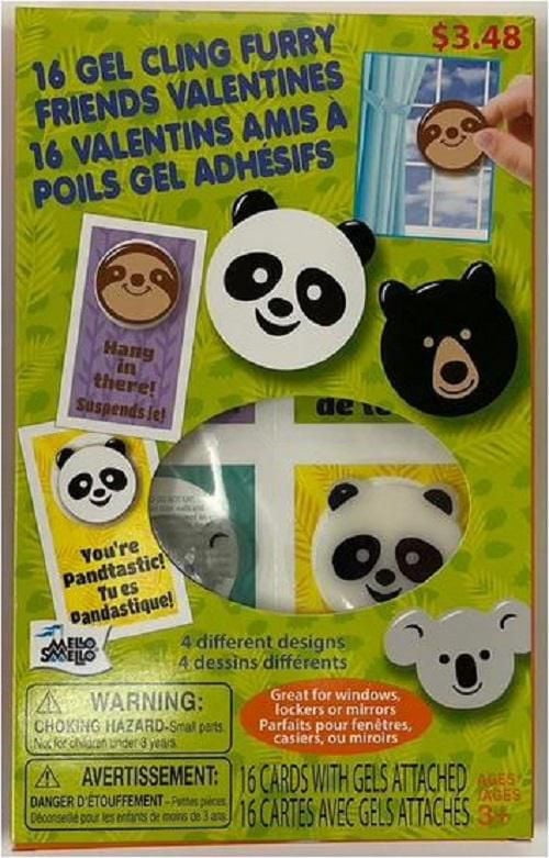 Mello Smello 16CT Valentins Amis À Polis Gel Adhédsifs