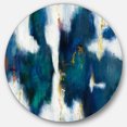 thumbnail image 1 of Designart 'Blue Glam Texture I' Art Mural Cercle en Métal - Disque de 36, 1 of 5
