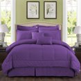 thumbnail image 1 of JML Ensemble de Literie 10 Pcs Matelassé Diamant avec Draps, Grand, Violet, 1 of 5