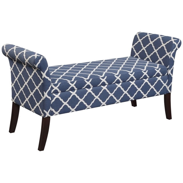 Convenience Concepts Designs4Comfort Banc de Chambre Garbo en Tissu Bleu