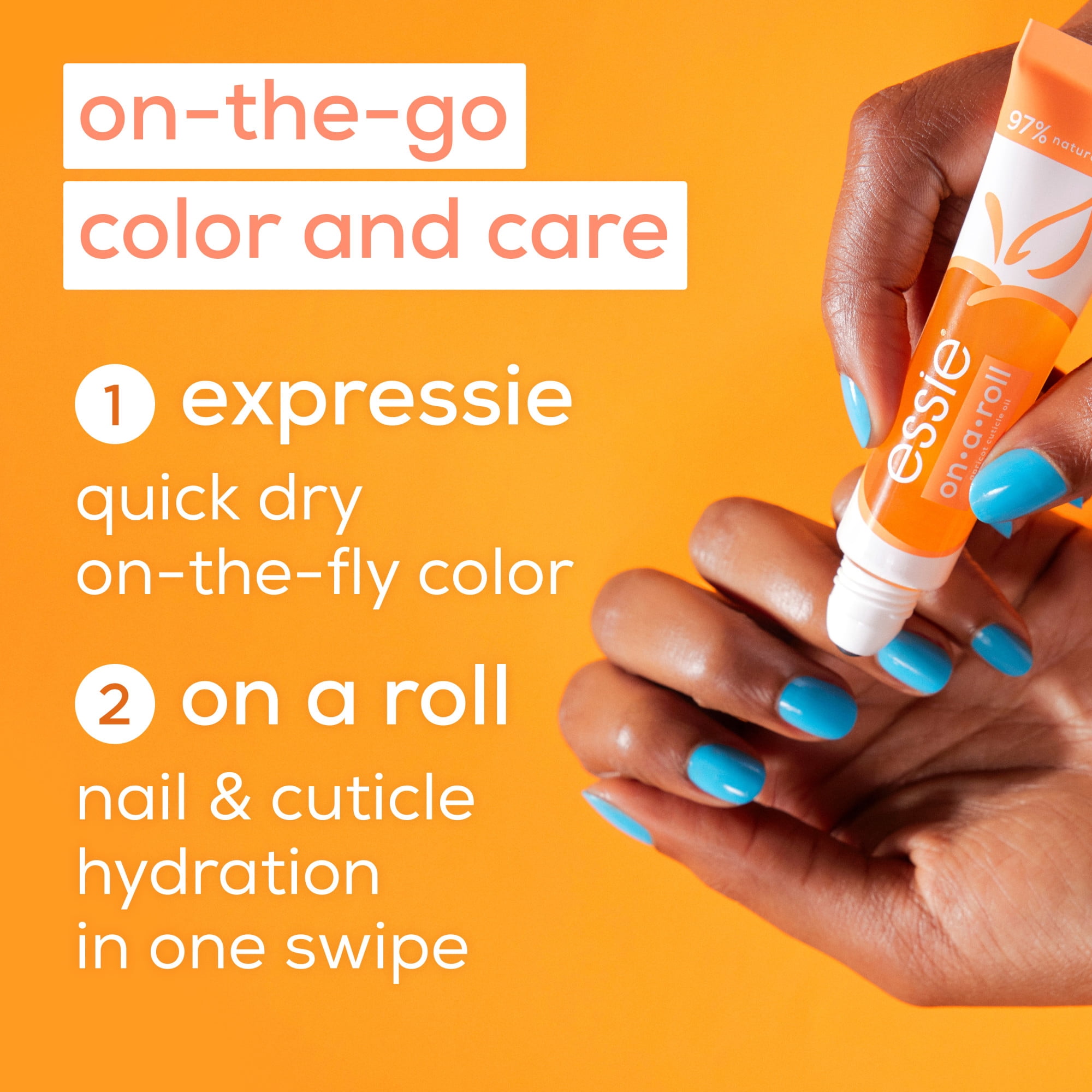 Essie On a Roll, Huile Ongles & Cuticules avec Huile D'Abricot, Formule Naturelle à 97 %, Végane, 13,5 ml
