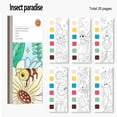 thumbnail image 3 of TIELUTT Mini Paint Pad Mini Paint Pads Watercolor Paint Pad Pocket Watercolor Painting Book Water Twiddle Muscle Oven Bathtub Crayons for Toddlers 1-3 All Purpose Car Adult Coloring Pencils for Colori, 3 of 3
