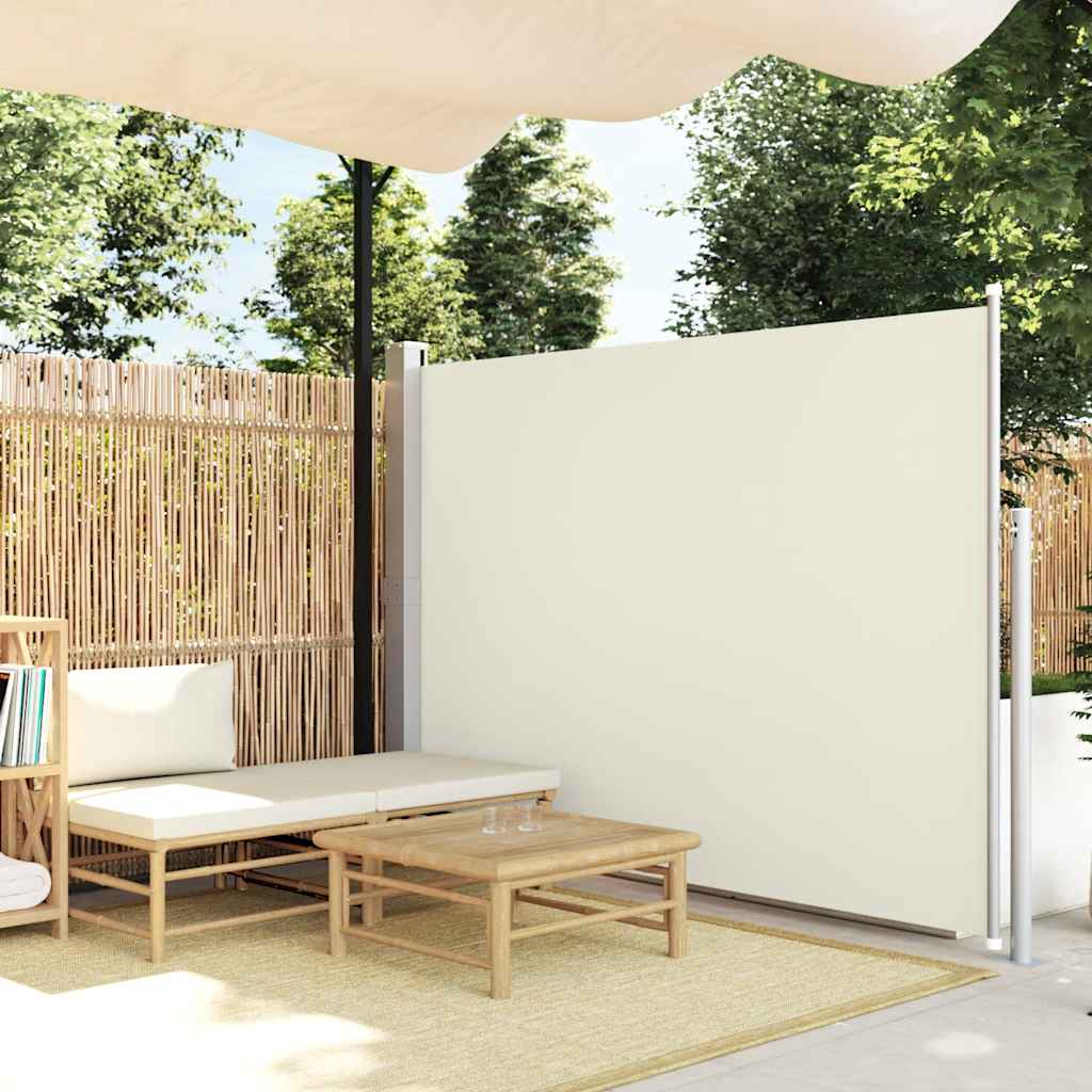 vidaXL Retractable Side Awning 160 x 500 cm Cream