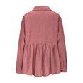 thumbnail image 4 of LIaqionyy Womens Corduroy Jacket Shackets Long Sleeve Button down Shirts Oversized Casual Blouses Tops, 4 of 7