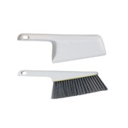 Qocolhg Hand Small Broom and Dustpan Set, Dust Pan and Brush Set, Mini Broom and Dustpan Set, Compact Handheld Dust- Pan and Brush Set Mini for Kitchen,Table, Camping, Portable, White