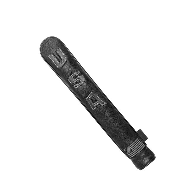 PU Golf Alignment Stick Cover Case USA Embroidered Cover Case Waterproof Holder Premium Black White