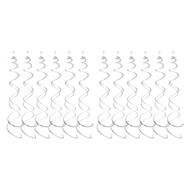 VONKY 6pcs/set Customized Spiral Pendant For DIY Decoration Safe Ingredients Exquisite Craft Birthday Star Spiral Pendant PVC Silver 2Set
