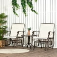 thumbnail image 2 of Outsunny Ensemble de 3 Pcs pour Patio avec Fauteuils Berçants, Ensemble de Balancelles d'Extérieur avec Table en Verre, 2 of 10