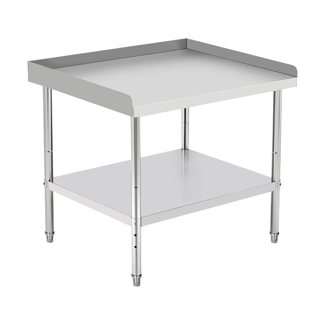 GloryStar Table de Travail Commerciale en Acier Inoxydable Certifiée NSF, Pieds Réglables en Hauteur, Capacité de 400 Lbs, Bordure de 2 Pouces