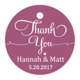 thumbnail image 1 of 100 PCS Personalized Thank You Hang Tags Custom Wedding Favors Round Gift Paper Tags, 1 of 1