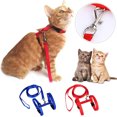 thumbnail image 1 of 2 Ensembles Harnais Leashes pour Animaux de Compagnie Ajustables Sangle en Nylon Robuste Cat Leashes avec Harnais pour la Marche, 1 of 8