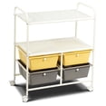 thumbnail image 1 of Costway Chariot de Rangement Roulant avec 4 Tiroirs 2 Tablettes Étagère en Métal Organisateur Utilitaire, 1 of 9