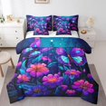 thumbnail image 1 of YST Wild Butterfly Twin Size 7-Piece Bedding Set, Gradient Floral Comforter Set, Chic Pink Flower, 1 of 4