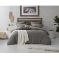 thumbnail image 3 of Swift Home Ultra-Soft Prewashed Wrinkle Texture Duvet Cover Set, Solid, Driftwood, Queen, 3 of 3