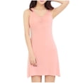thumbnail image 1 of Tnhcen Robe de Nuit Débardeur Rembourrée en Modal Uni à Col Rond pour Femme - P-3TG 20 % Modal 40 % Coton 40 % Polyester, 1 of 4