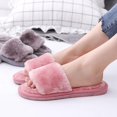 thumbnail image 4 of Women‘s Light Soft Plush Sandal Slippers Home Indoor Anti-slip Open Toe Flat Flip Flops, 4 of 5