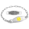 thumbnail image 1 of MedicEngraved Stainless Steel Custom Medical Alert Bracelet - 4mm Paperclip Link, 1 of 7