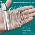 thumbnail image 3 of Portable Stainless Steel Toothpick Suit Reusable Outdoor Home Travel Tooth-pick Anti-corrosion Tooth Cleaning Tool 8pcs, 3 of 6