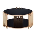 thumbnail image 1 of ACME Tanquin Coffee Table in Gold & Black Glass, 1 of 2