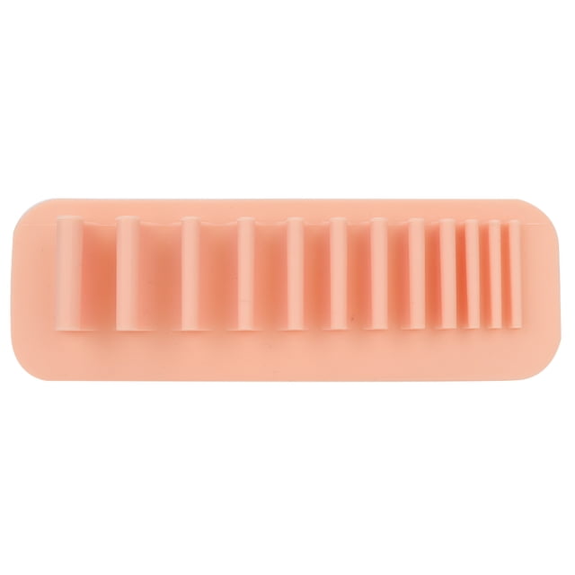 Makeup Brush Holder, Makeup Brushes Holder Makeup Brush Cleaner Pad Stand Soft Makeup Brush Cleaner, Beauty Brush Rack Bedroom Bathroom Kitchen For Home Use Pink,Dark Red