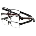 thumbnail image 2 of Foster Grant Men's Pete Rectangular Reading Glasses, Black and Brown, 3 Pack, 2.5x, 2 of 4