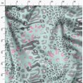 thumbnail image 3 of Soimoi Green Poly Georgette Fabric Leopard Animal Skin Print Fabric by Yard 52 Inch Wide, 3 of 6