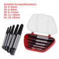 thumbnail image 1 of Fyydes Screw Drill Extractor, Screw Remover,5pcs Broken Screw Extractor Bit Damaged Bolt Easy Take Out Removing Tool, 1 of 8