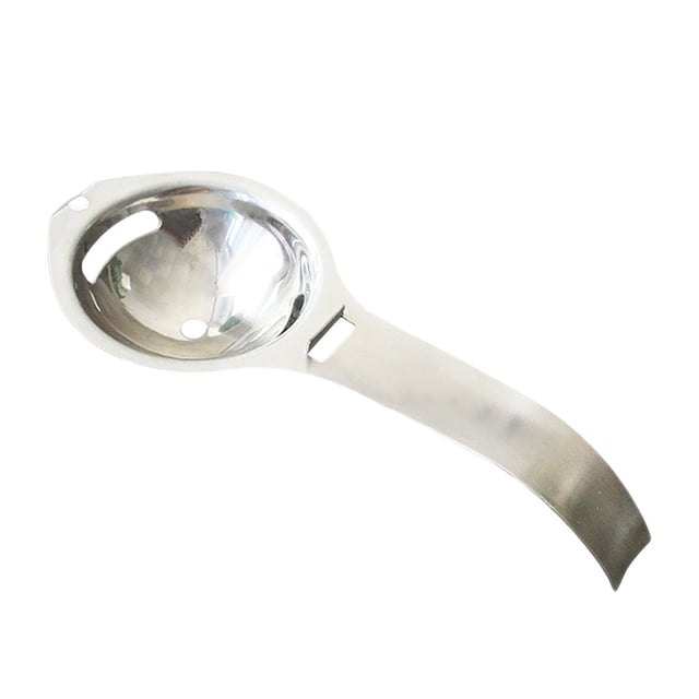 Binwennn Baking Pans Set Glass Stainless Steel Egg Yolk White Separator Cooking Tool Kitchen Gadget Silver