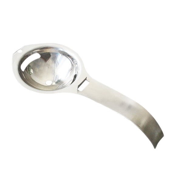 Binwennn Baking Pans Set Glass Stainless Steel Egg Yolk White Separator Cooking Tool Kitchen Gadget Silver